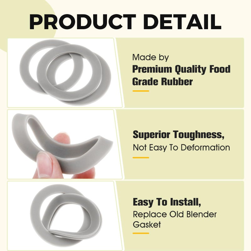 DRELD Blender O-Ring Gasket Seal Rubber Sealing O-Gasket Rings, Replacement for Hamilton Beach (Pack of 3) - Image 3